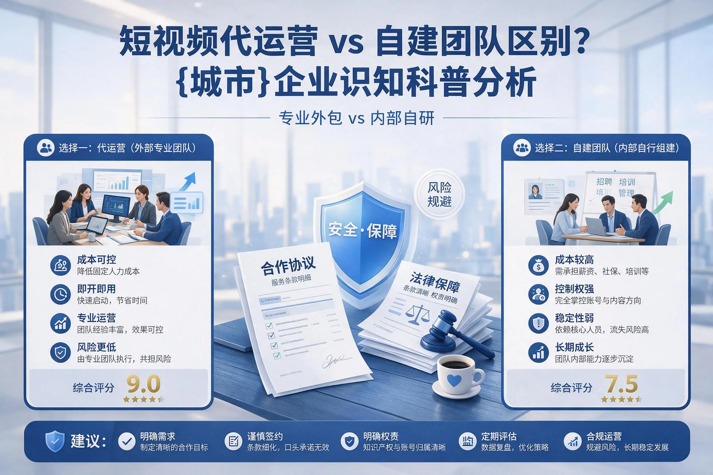 短视频代运营与自建团队区别?温州企业认知科普分析