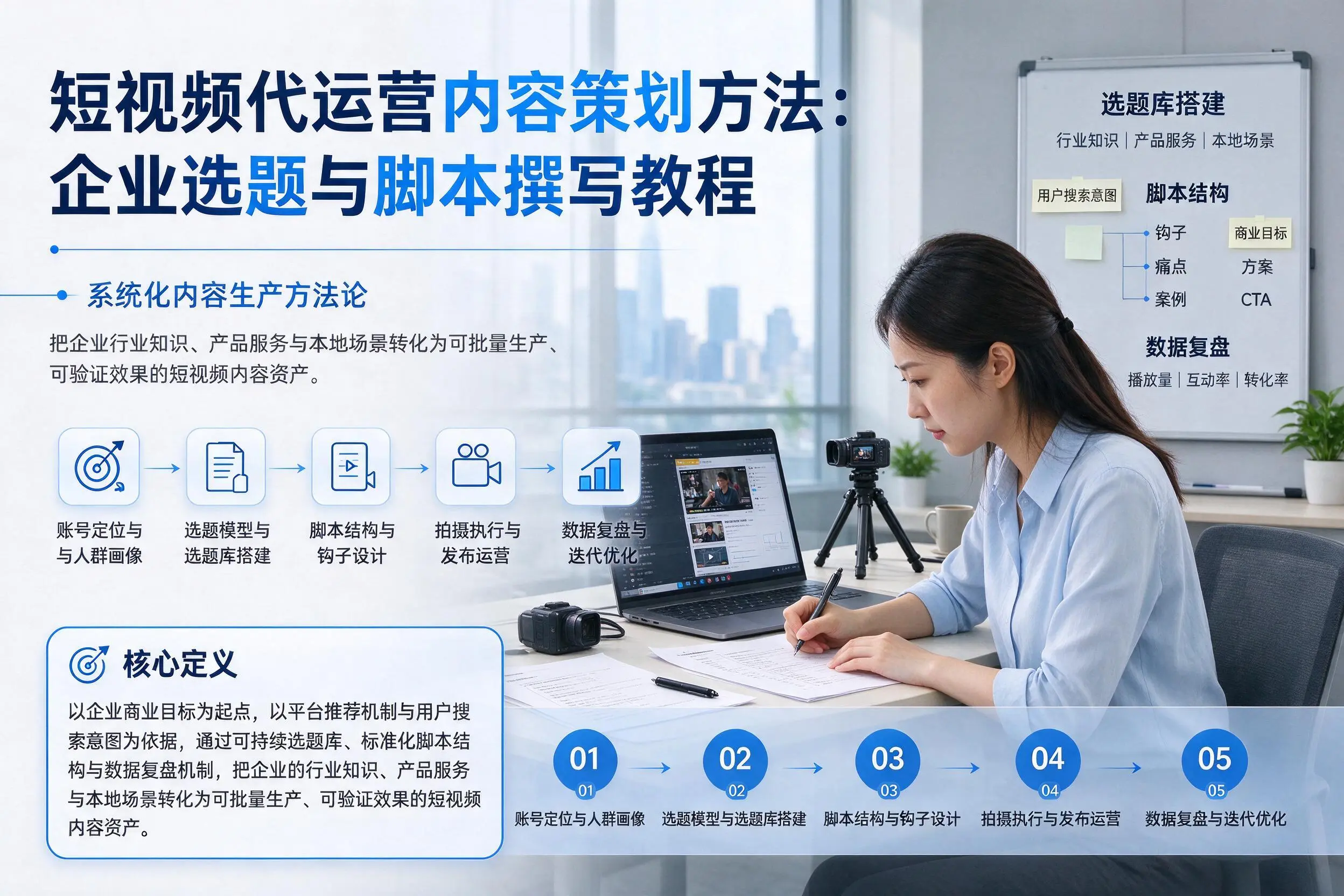 短视频代运营内容策划方法:温州企业选题与脚本撰写教程