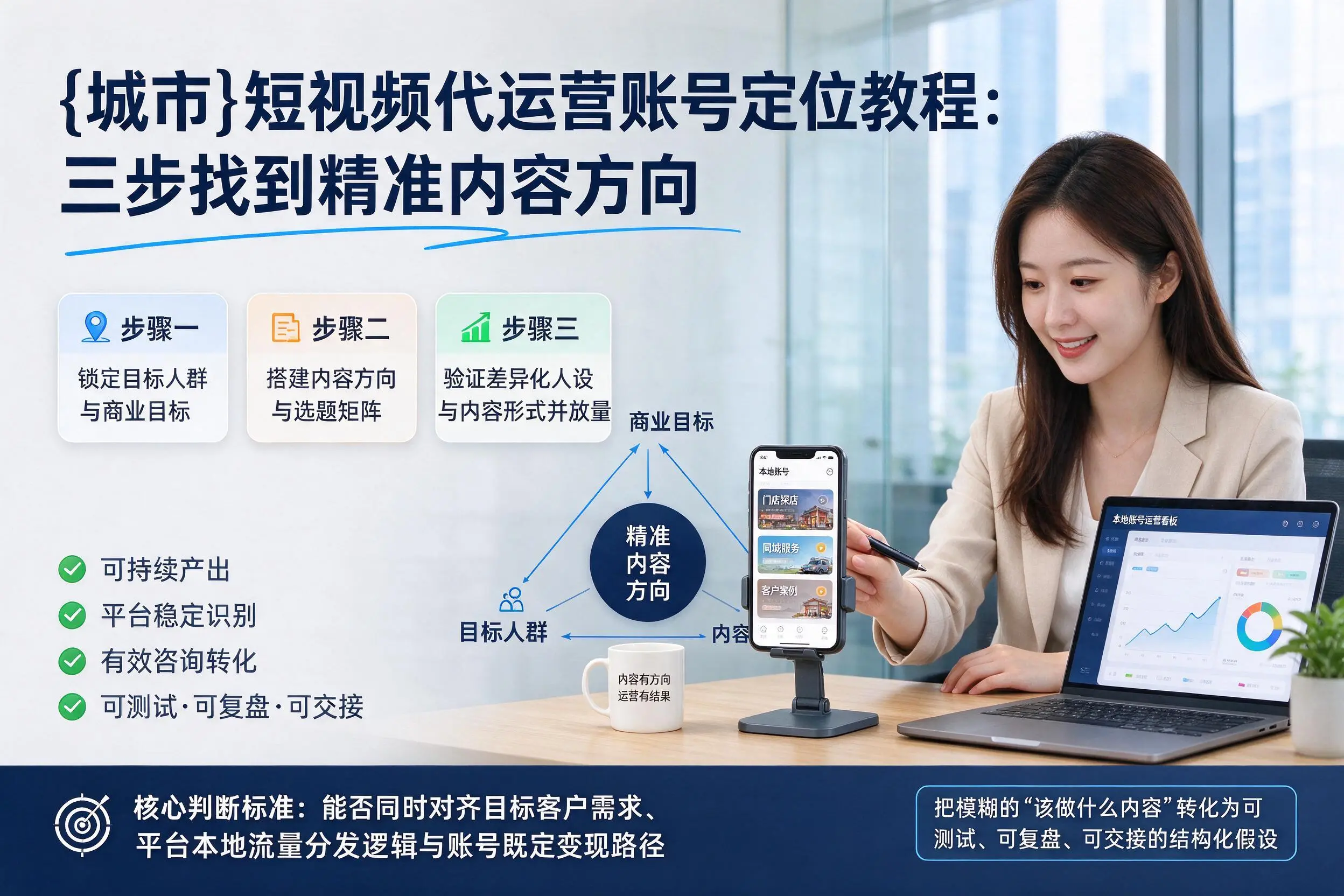 温州短视频代运营账号定位教程：三步找到精准内容方向