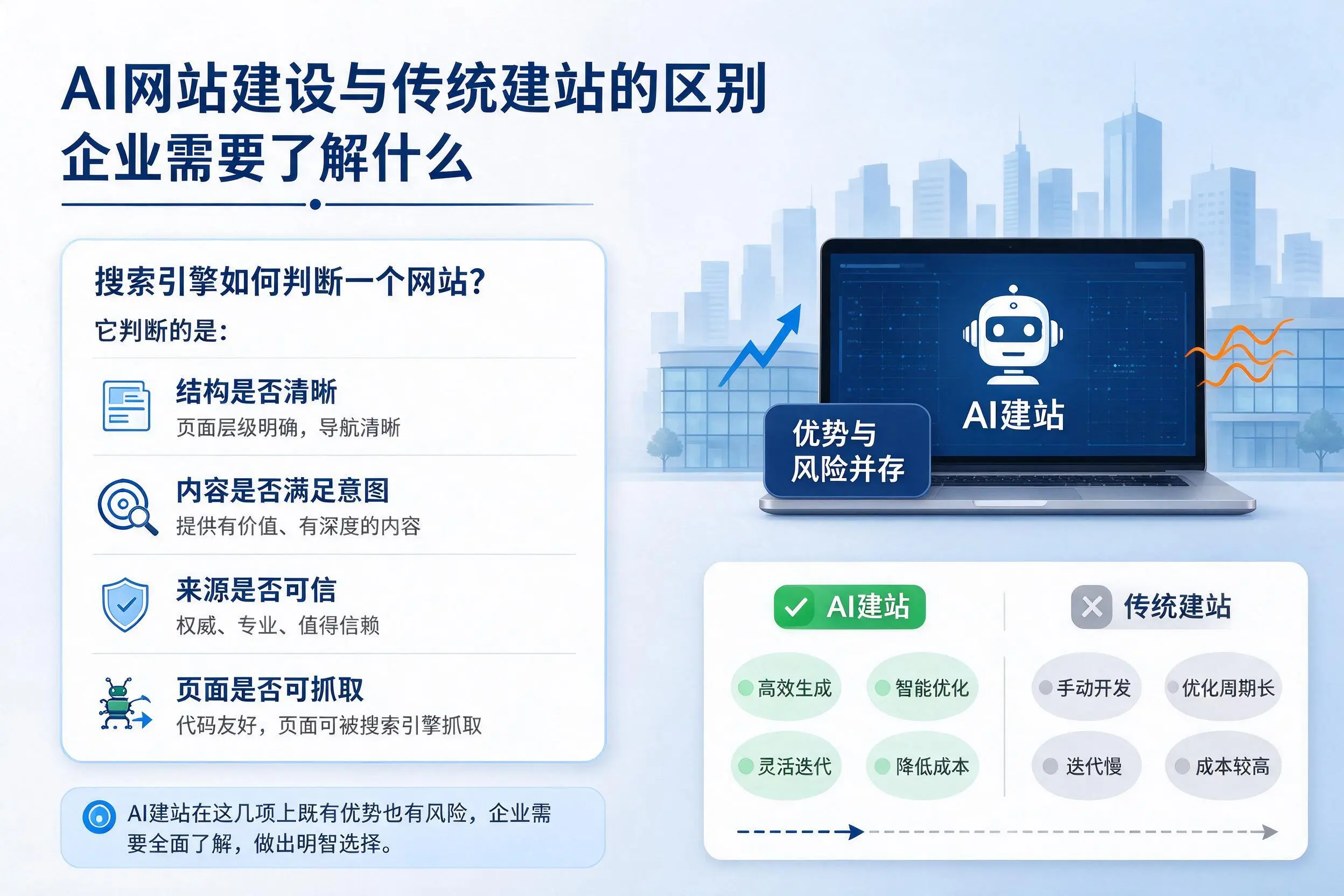 AI网站建设与传统建站的区别,温州企业需要了解什么