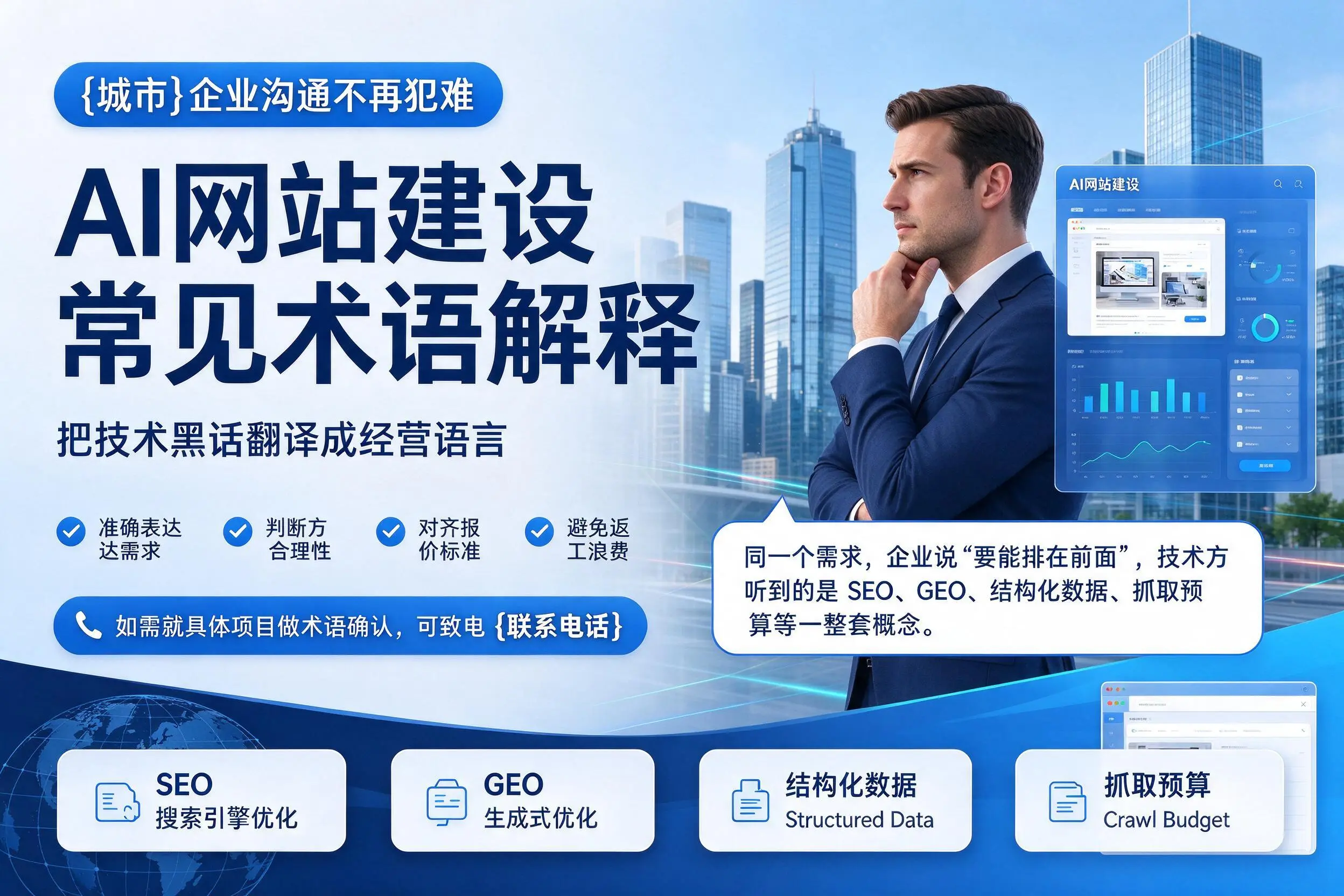 AI网站建设常见术语解释，温州企业沟通不再犯难