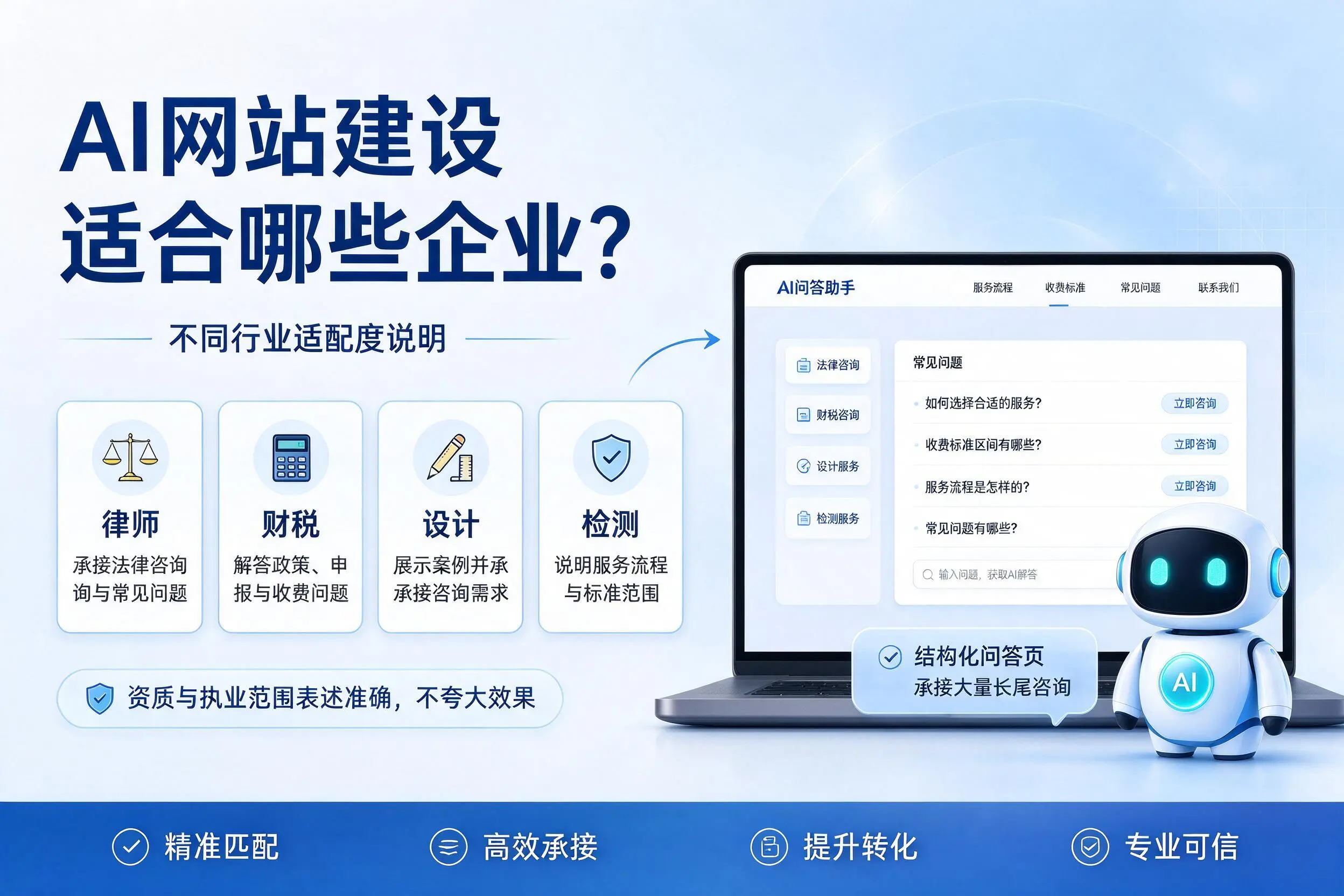 AI网站建设适合哪些企业？温州不同行业适配度说明