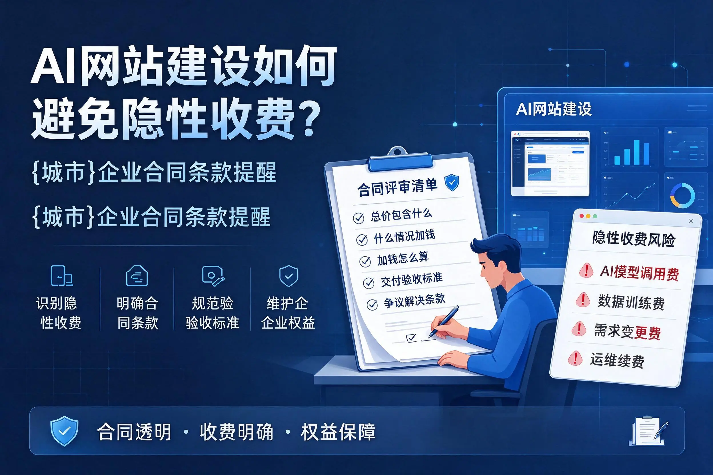 AI网站建设如何避免隐性收费?温州企业合同条款提醒