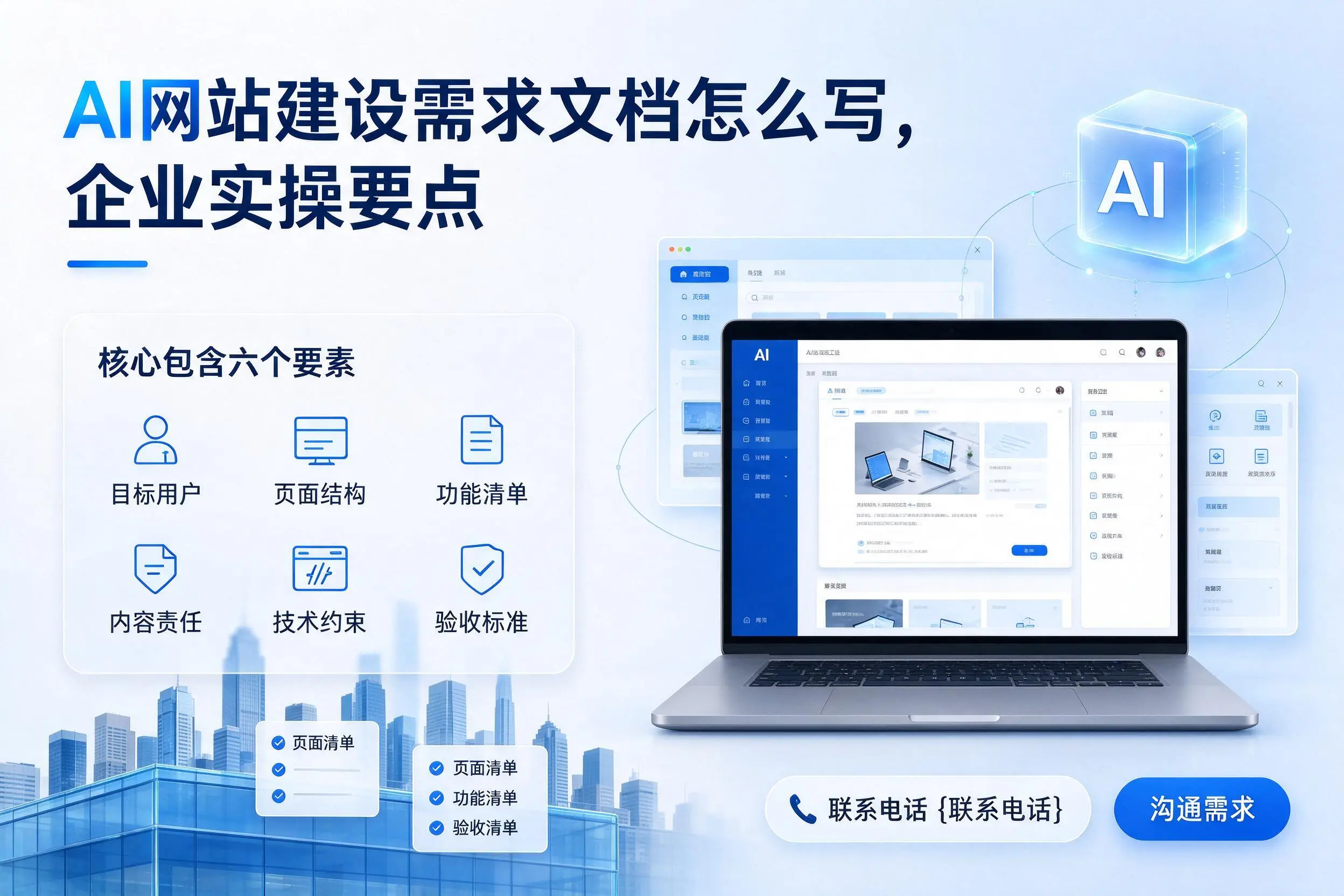 AI网站建设需求文档怎么写，温州企业实操要点