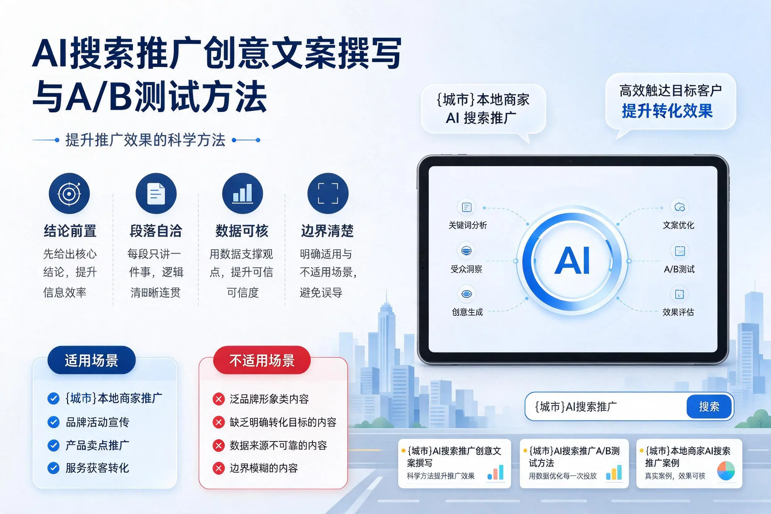 温州AI搜索推广创意文案撰写与A/B测试方法
